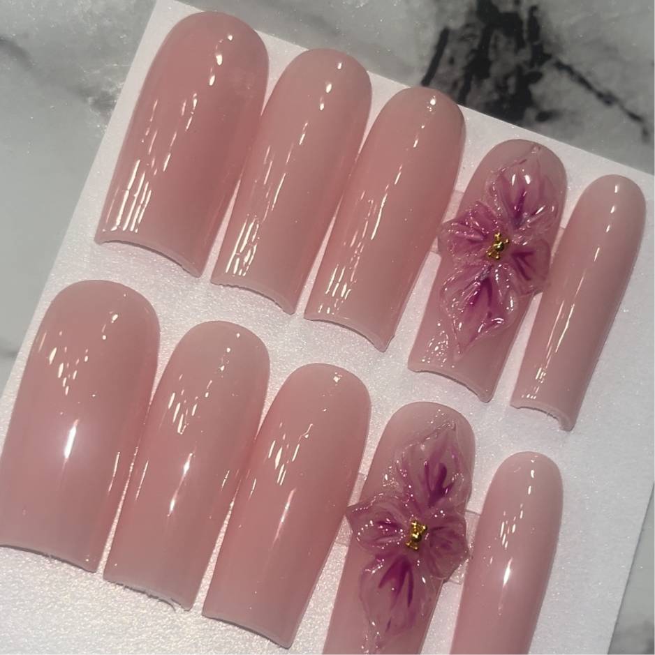 3D Flower Clean Pink