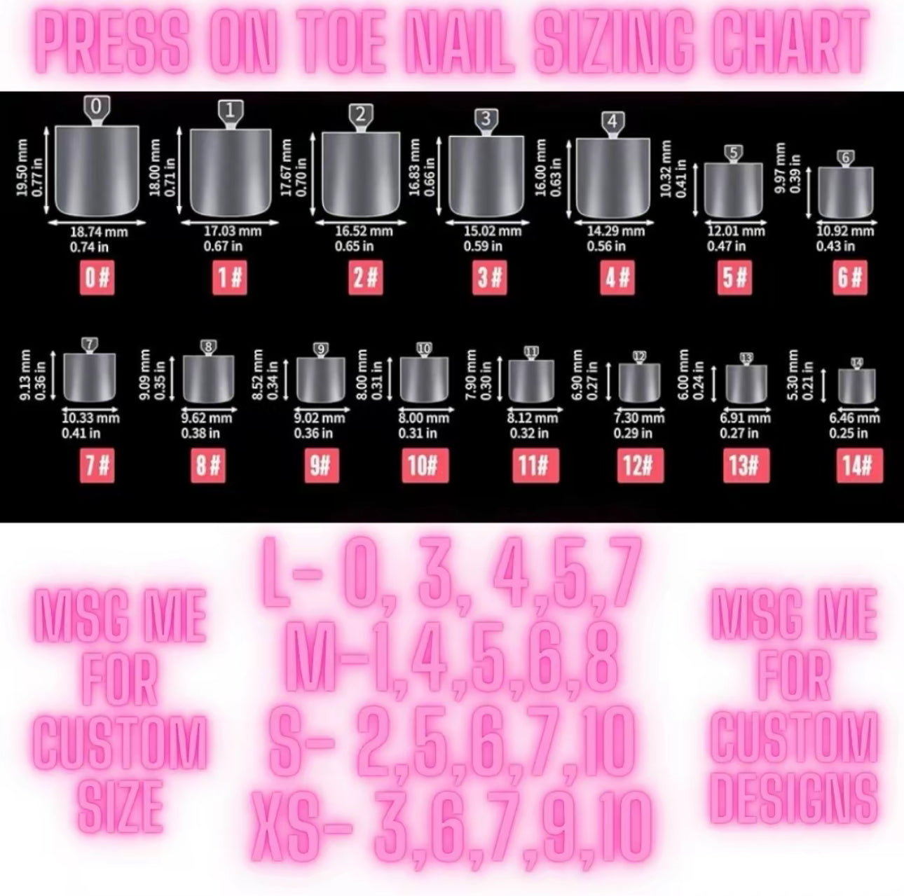 Custom Acrylic Toe nails