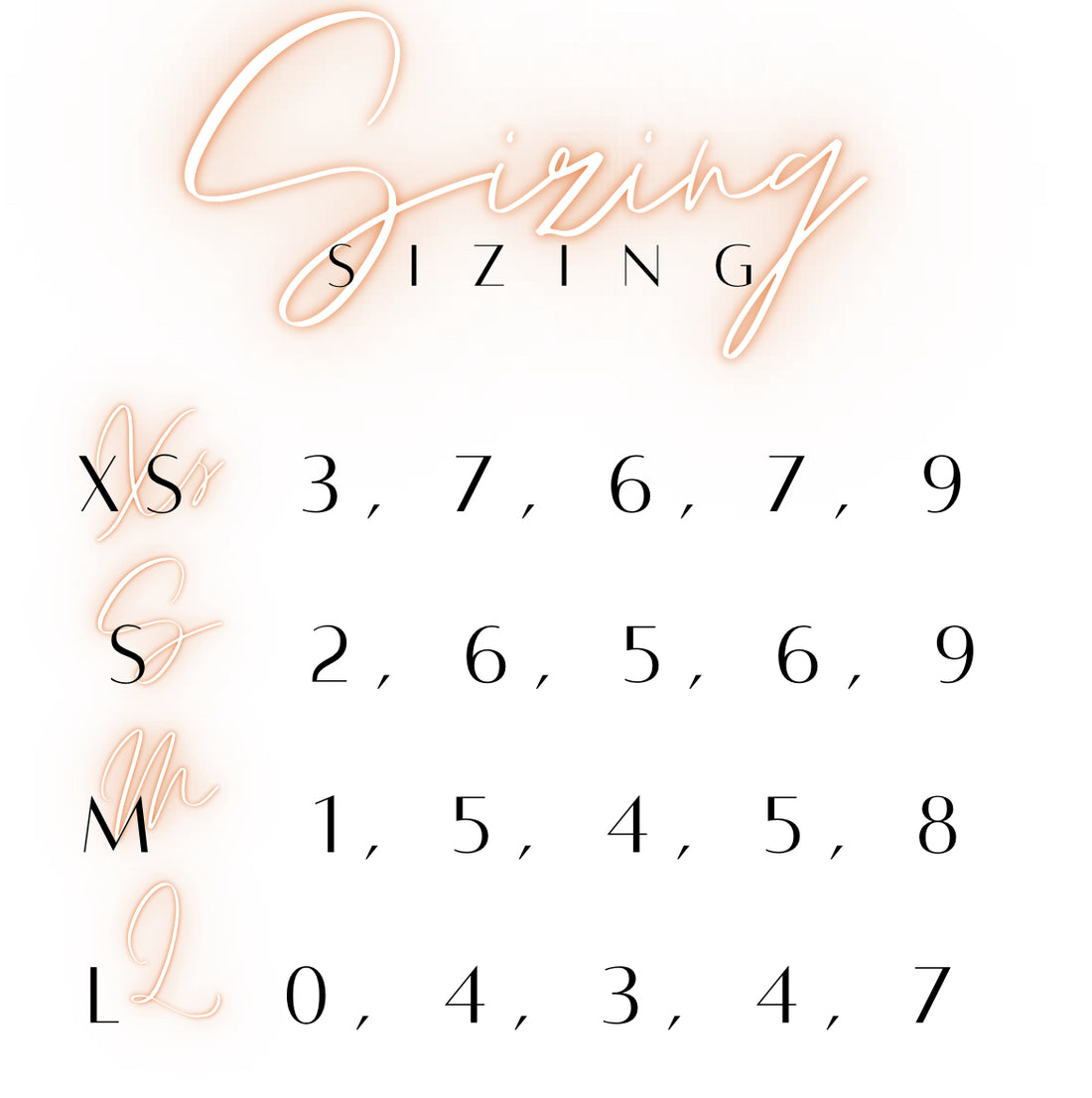 Press On Nail Sizing