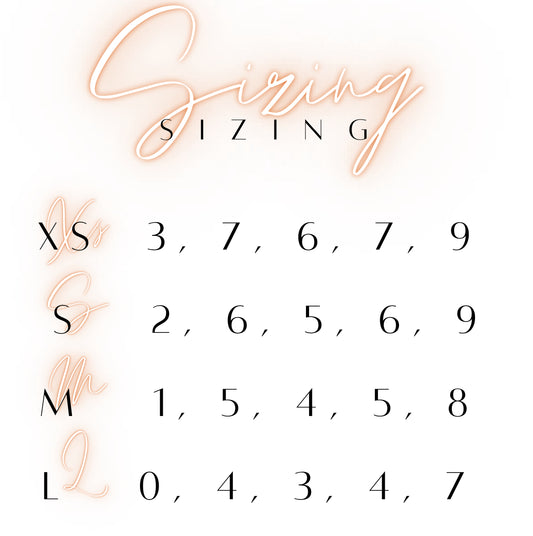 Press On Nail Sizing