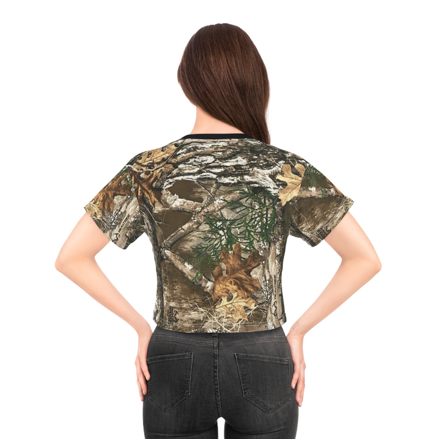 WW3 Camo Crop Tee with Bold Lettering, Stylish Summer Top, Outdoor Apparel, Hunting Gear, Urban Fashion
